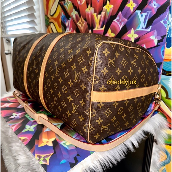 🛑SOLD🛑🧳✈️🏝Authentic Louis Vuitton Keepall Bandouliere 55 Luggage Bag Monogr… - Picture 6 of 16